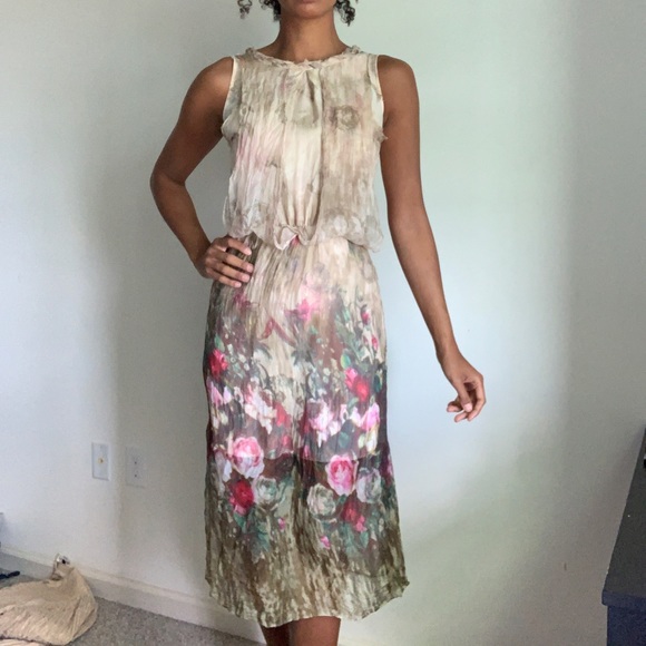 Silk floral dress - Picture 5 of 7